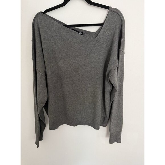 Stitch Fix Sweaters - Montgomery Post Dark Gray Women’s Crop Sweater XXL
